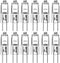 G4 Halogen T3 20W 280lm G4 Bi-Pin Bulb, AC/DC 12 Volt, 20W 12V Warm White for Under Cabinet Lighting, 12 Pack