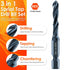 THINKWORK Combination Drill Tap & Tap Bit Set, 6 Pack 3-in-1 Anti-Rust Black Titanium Coated Screw Tapping Bit Tool in SAE Size 6-32NC 8-32NC 10-24NC 10-32NC 12-24NC 1/4-20NC