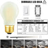 DONDDA E26 Bulb A15 Bulb 4W 40 Bulb Dimmable AC120V 4000K E26 Bulbs 40 400lm 6Pack Frosted Edison Light Equal watt