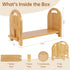 WHXE MNHEE Bamboo Tabletop Bookshelf - Expandable Desktop Bookcase - No Tools Required to Assemble This Desk Bookshelf