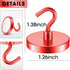 VNDUEEY Heavy Duty Magnetic Hooks, 110 Lbs Strong Neodymium Metal Hooks for Fridge, Hanging, Toolbox, Coat and Storage