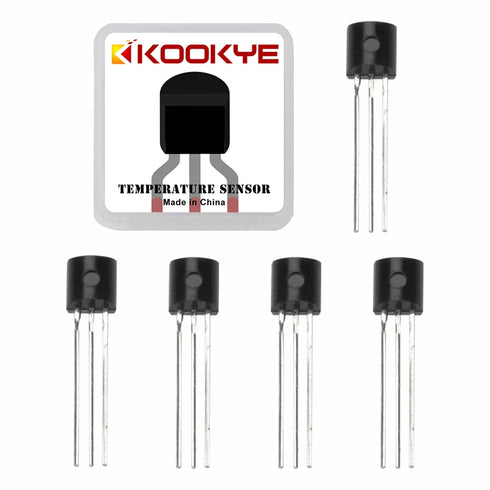 5X DS18B20 Programmable Resolution 1-Wire Interface Temperature Sensor Analog Digital Output TO-92 Package for Arduino