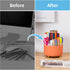 Marbrasse Desk Organizer, 360-Degree Rotating Pen Holder with 5 Compartments for Office, Home Art Supply Storage