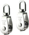 2PCS Lifting Single Pulley - Stainless Steel Heavy Duty Swivel Rope Pulley Block M15