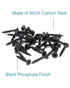 100pcs #6 x 1 Flat Head Phillips Drywall Screws, Carbon Steel 1022A, Black Phosphate