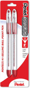 Pentel BK90BP2B RSVP Red Ballpoint Pen 2 Count by Pentel