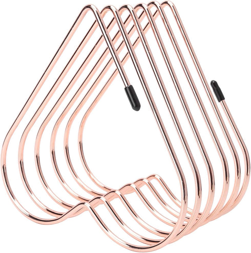 Zerodis Heart-shaped Desk Book Storage Rack, Telescopic Wire Magazine Holder for Home, Office, Rose Gold