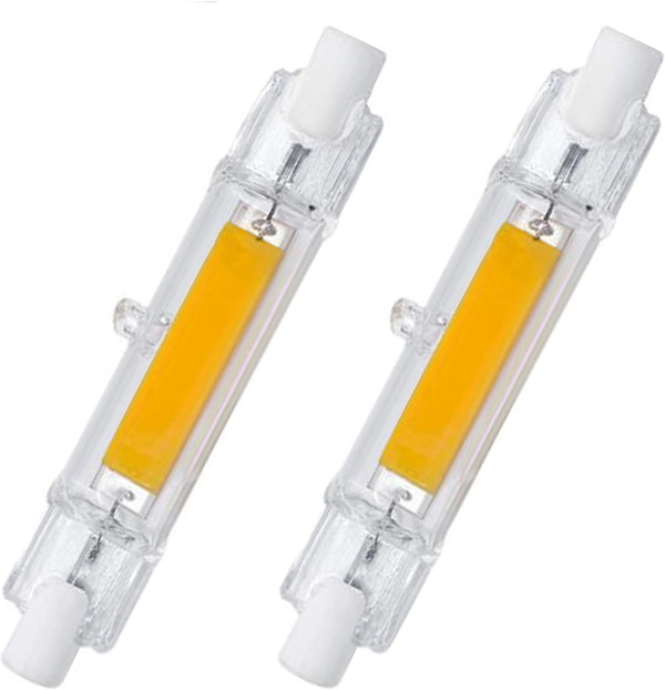 78 mm/3.1 in R7S LED Bulb (2 Pack) 110V 10W Warm White