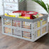 Doryh 34 2-Pack L Plastic Crates, Collapsible Storage Crates/Stackable Storage Container Basket