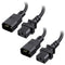 Cable Matters 2-Pack Computer to PDU Power Extension Cord - 6ft, IEC C14 to