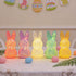 Silike 3D Easter Bunny Lamp, Printed Hollow Out Bunny Figurine Lamp, Easter Rabbit Statues for Table Office Bookshelf