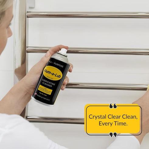 9.4 Oz Brixwell Alum-A-Lub All Purpose Lubricating Cleaner for All Metals - Can, Garage Door Lubricant, Silicone Spray