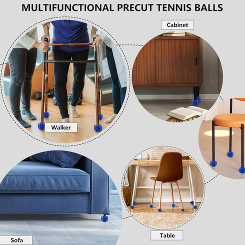 40 Pack Chairs,2.5inch Magicorange Precut Tennis Balls Bulk for Tennis Ball Chair Leg Covers for Furniture Foot