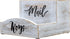 MyGift Shabby Whitewashed Solid Wood Mail Holder and Key Organizer, Entryway Storage Tray for Office
