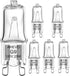AHEVO G9 Halogen Bulb 120V 25W T4 JCD Type 2 Pin Base Light
