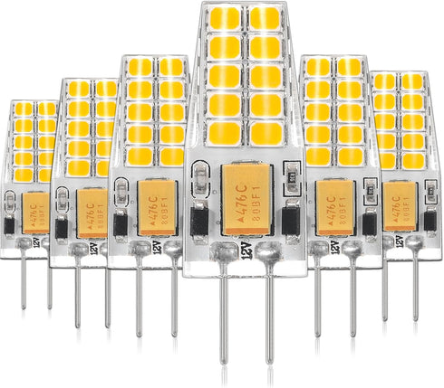 6 Pack G4 LED Bulb 12V AC/DC 2.5W Equivalent 30W T3 Bi-Pin