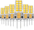 6 Pack G4 LED Bulb 12V AC/DC 2.5W Equivalent 30W T3 Bi-Pin