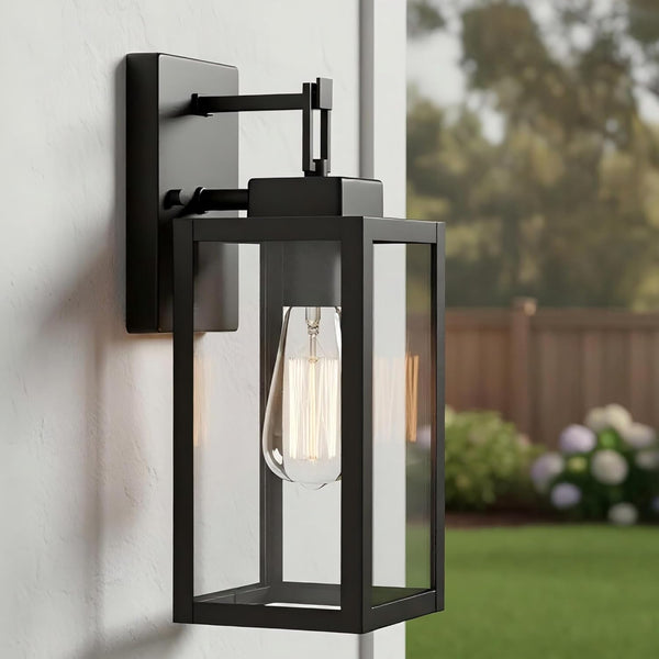 12 Black Wall Sconce Lights-12 Inch Outdoor Wall Light,Exterior Sconce Steel and