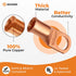 SELTERM 25pcs 1/0 AWG 1/2" Stud Battery Lugs, Heavy Duty Copper Wire Ring Terminals, UL Bare Copper Connectors