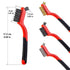 3Pcs Mini Wire Brush Set with Stainless Steel, Brass, Nylon Bristles, Curved Handle for Deep Cleaning Rust, Dirt &