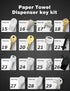 29Pcs Set, Dispenser Key for Most Popular Paper Towel, Toilet Paper, Soap Dispensers Universal Replacement Keys