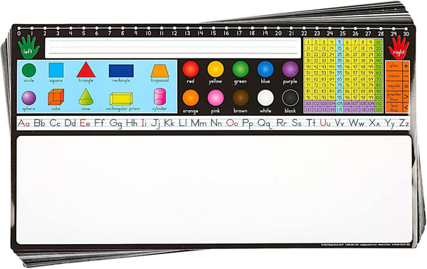 Really Good Stuff Dry Erase Desktop Helper Set of 24 - Primary Colors