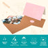 Set 100 Pack 4x6 VNS Creations Bundle - Thank You Cards With Envelopes Bulk & Stickers - - Light Blue and Pink