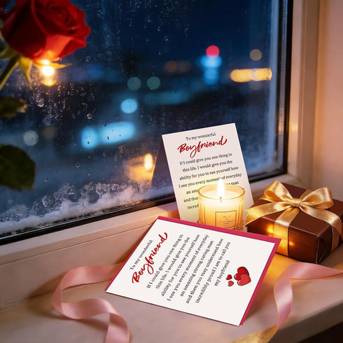 APIOTEIA Boyfriend Valentines Day Card Romantic Valentine's Day Card for Him Lovely Anniversary Cards for Boyfriend
