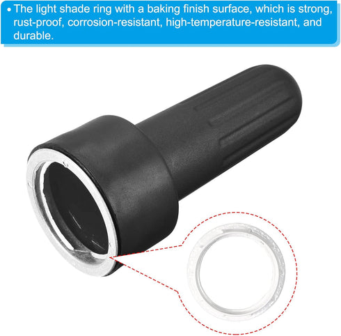 PATIKIL 2 in 1 Socket Ring Removal Tool Set with Aluminum Lamp Shade Socket Rings for E26/E27 Light Fixtures