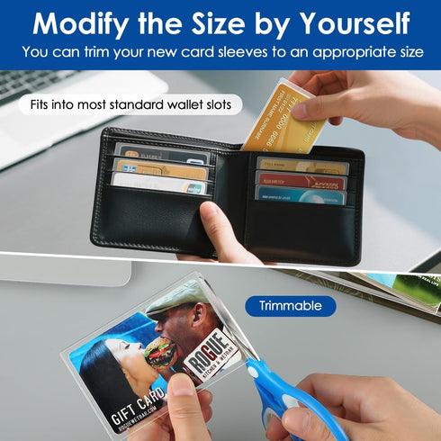 MaxGear Medicare Card Holder Protector Sleeves, 12 Mil Clear PVC Water Resistant Protectors for SSN, Credit Cards, 6