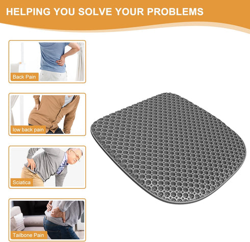 EVEME Large Gel Seat Cushion for Long Sitting with Non-Slip Cover,Soft & Breathable,Seat Cushion