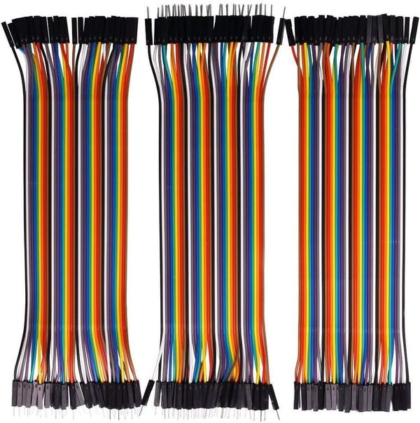 120pcs Multicolored Dupont Wire 40pin M/F, 40pin M/M, 40pin F/F Breadboard Jumper