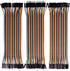 120pcs Multicolored Dupont Wire 40pin M/F, 40pin M/M, 40pin F/F Breadboard Jumper