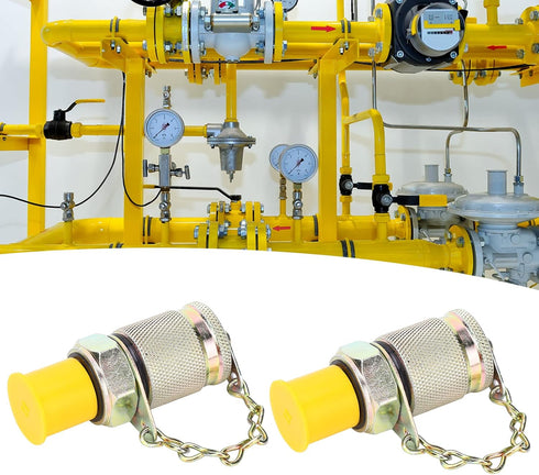 2Pcs Hydraulic Pressure Test Coupling Kit, High Pressure Hose Fitting for Hydraulic System Pressure Detection