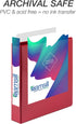 Samsill Durable 1.5 Inch Binder, Customizable Clear View, Red, 4 Pack, Made in the USA, Holds 350 Pages