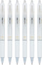 Pilot FriXion Ball Clicker Erasable Gel Ink Pen, Extra Fine Point, 0.5mm, White Barrel, Black Ink, 6 Count