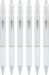 Pilot FriXion Ball Clicker Erasable Gel Ink Pen, Extra Fine Point, 0.5mm, White Barrel, Black Ink, 6 Count
