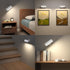 2Pack 4000mAh 360 YiLaie LED Magnetic Wall Sconce Lights, Battery Operated Wall Sconce, USB Rechargeable Wall Lights