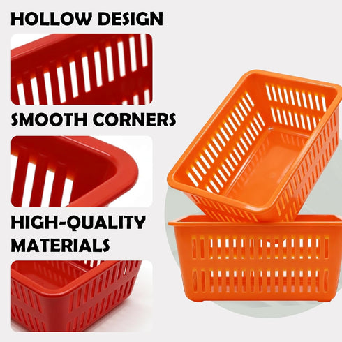 Odowalker 36 Pack 6.1" 4.5" 2.36" Mini Storage Baskets Bins, Colorful Crayon Pencil Container Storage Trays, Small