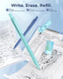 Four Candies Blue School Supplies, Gel Pens with Black Ink, Correction Tapes,Pastel Highlighters, Mechanical Pencils