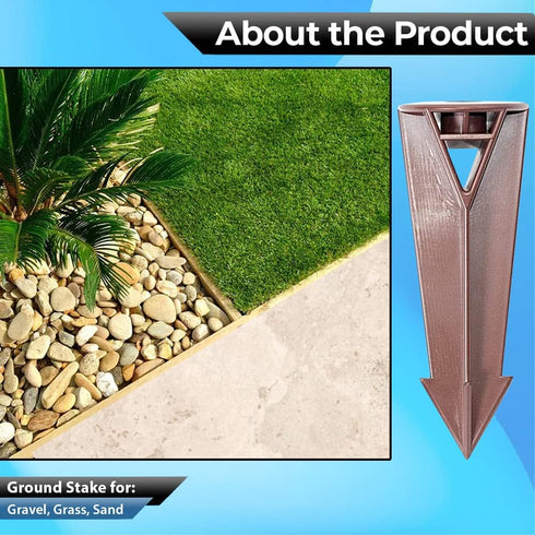 Plastic Ground Replacement Landscape Light Stake Heavy Duty Direct Burial Light Ground Stakes for Low Voltage Landscape Lights Outdoor Landscape Lighting Ground Spike Garden Lights by MIK Solutions