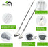 4 Heads,59" ITTAHO Tile Tub Scrubber Brush with Cleaning Long Handle Stiff Bristles Scrub Brush with Extendable Pole