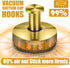 YOHOM Suction Cup Hooks for Shower Bathroom, 2 Golden Hooks for Inside Vacuum Windows