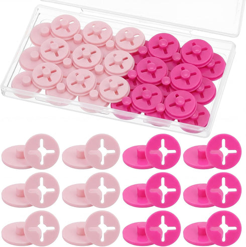 Wavwavw 12 Pcs Clear Running Bib Clips Race Number Buckle Fixing System Triathlon