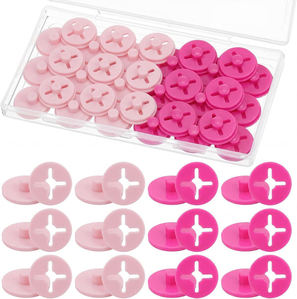 Wavwavw 12 Pcs Clear Running Bib Clips Race Number Buckle Fixing System Triathlon