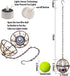 TWINKVILLA Decoration-4Pack Outdoor Solar Hanging Lanterns Waterproof, Globe Hanging Candle Holder with Flickering