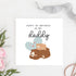 TEEMI 1st /1st -Happy Birthday As My Daddy,Cute Bear First Birthday Card For Daddy, Cute Birthday Card/Greeting Card