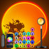 Sunset Lamp Projector with APP and Button Control, Multicolor Changing Projection Light