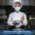 LEOBRO Hair Nets for Food Service Workers, 50PCS Disposable Kitchen Hair Nets for Women and Men Cooking, White