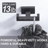 Bathroom Double Towel Hook - Modern Oil Rubbed Bronze Holder for Heavy Duty Coat and Robe Hooks